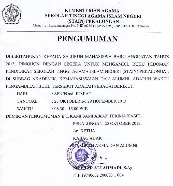Pedoman pendidikan 2013
